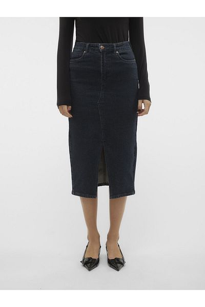 Vero Moda Jeansrock Vmveri Hohe Taille Langer Kayası