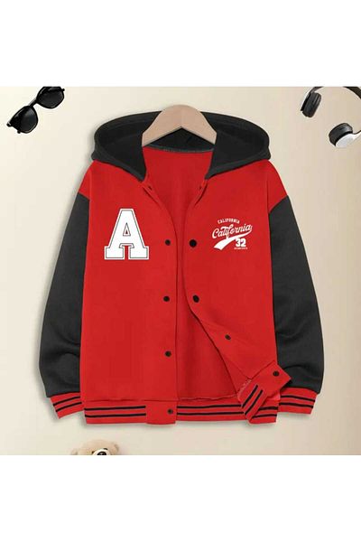 Cardee Children's Hooded Printed 3 Thread College Jacket