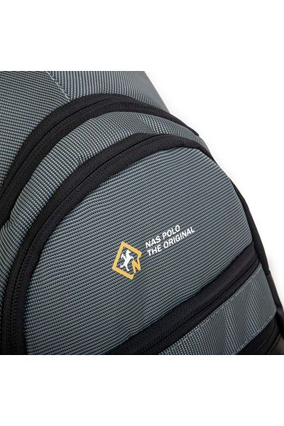Nas Bag -nas Polo (ΑΔΙΑΒΡΟΧΟ) Ανδρική τσάντα μέσης εξωτερικού χώρου και χιαστί γκρι