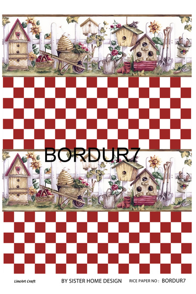 LİNEART ورق ديكوباج نحاسي Lineart رقم: BRDR07- 29x42 سم