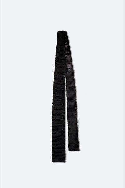 Avva Men's Black Microfiber Knit Tie A32y9900