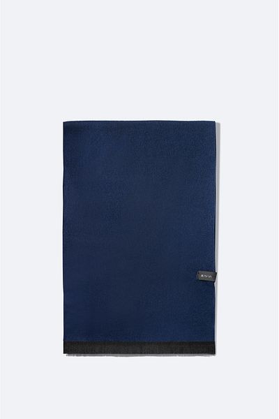 Avva Ανδρικό σκέτο σάλι Navy Blue με φούντα B009401