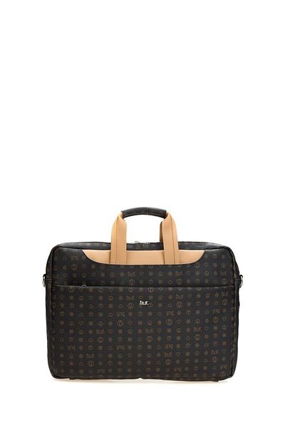 Bilik Deri Μονόγραμμα Μαύρο/καμήλα Unisex Laptop & Χαρτοφύλακας Βρεφοθήκη-mn