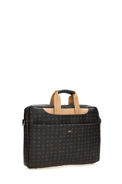 Bilik Deri Μονόγραμμα Μαύρο/καμήλα Unisex Laptop & Χαρτοφύλακας Βρεφοθήκη-mn