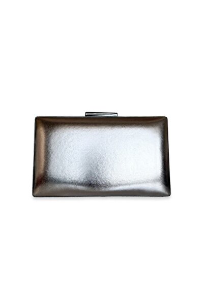 Generic Brand Platinum Color Skin Leather Matte Leather Evening Bag Evening B...