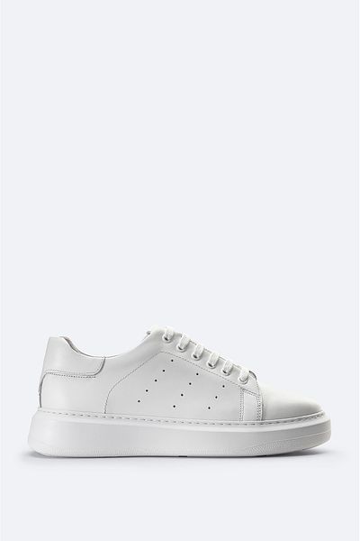 Avva Pantofi casual pentru bărbați, albi, 100% piele, cu talpă flexibilă B008000