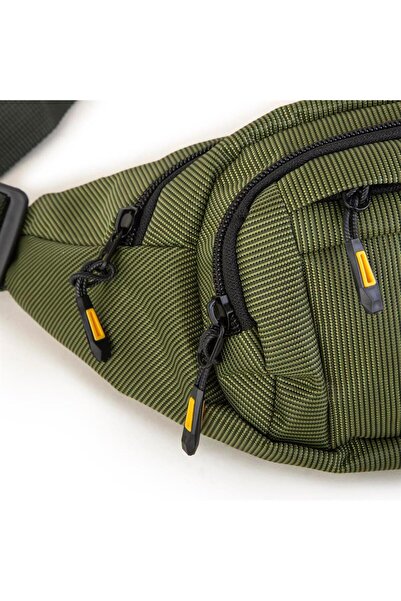 Nas Bag (Waterproof) Outdoor Functional Multi-Compartment Men's Waist and Body Bag Khaki Green