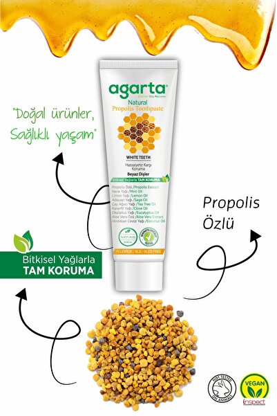 Agarta Doğal Propolisli Florürsüz Diş Macunu 100 ml