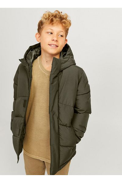 Jack & Jones Jachetă puf pentru băiat kaki 12260052