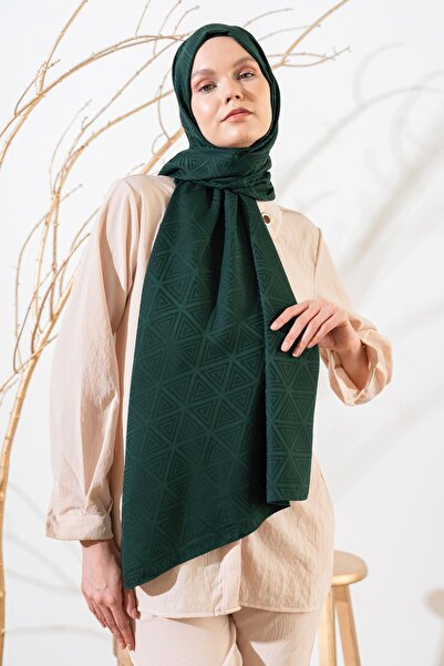 JAWEL Kadın Piramit Desenli Jakarlı Şal