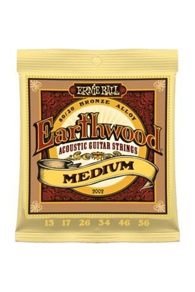 Ernie Ball P02002 Earthwood Medium 80/20 Bronze 0.13 - 0.56 Acoustic Guitar String