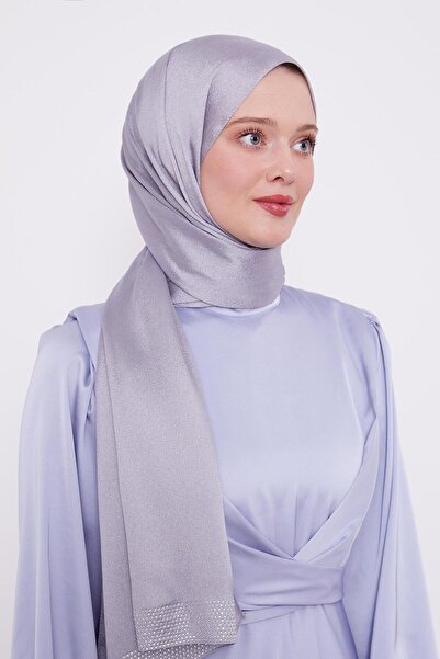 Levidor Gümüş Kalın Şerit Diamond Şal