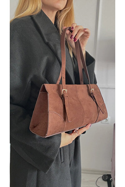 mèche atelier since 2024 Жіноча сумка через плече Moli Suede коричневого кольору