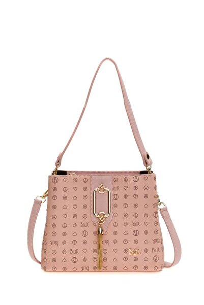 Bilik Deri Monogram Pink Women's Handbag Ri̇v 232-Mn