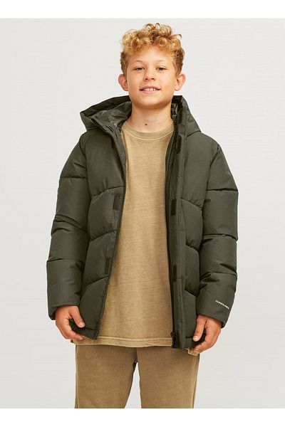 Jack & Jones Jachetă puf pentru băiat kaki 12260052