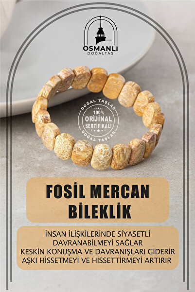 OSMANLI DOĞAL TAŞ سوار واسع القطع من الحجر الطبيعي المرجاني الأحفوري