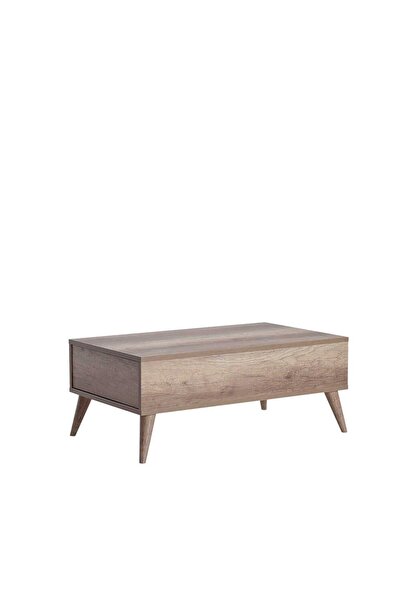 Adore Mobilya Retro Dikdörtgen Orta Sehpa - Açık Ceviz (tori) 110x45x65 Cm (g...