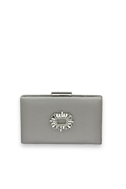 Generic Brand Silver Stone Evening Dress Bag Non-Scratch Satin 2026 Collectio...