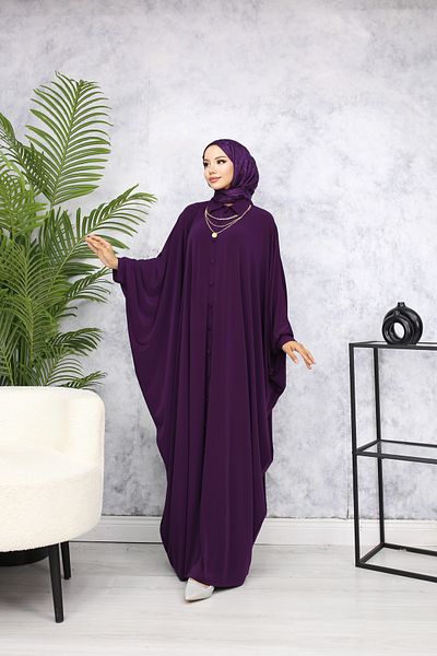 MÇmoda Γυναικείο φόρεμα με γιακά με κουμπιά μακρύ Ferace Hijab