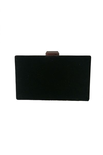 Wedding Fashion Culoare neagră Geantă de seară din piele intoarsa cu carcasă neagră Clutch Geanta de bal de absolvire