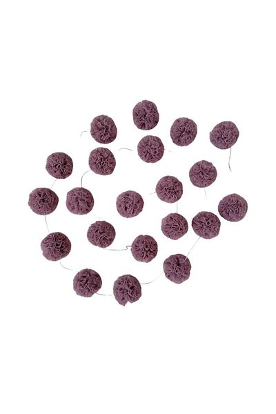 PAMUKA Tulle Mini Pompom Banner OPERA MAUVE