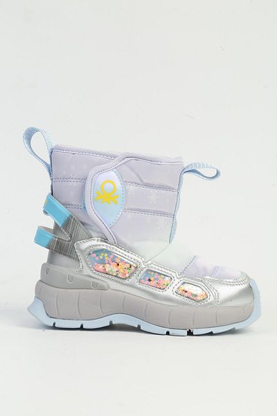 Benetton Gray and Silver Lilac Children's Boots - Imported Bni-11079