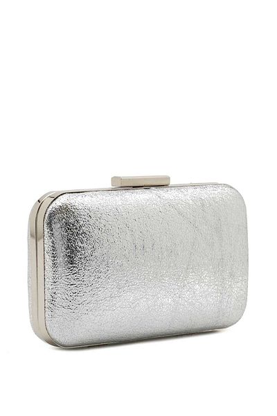MidStore Silver Lame Color Crystal Pattern Evening Bag Evening Bag Wedding Engagement Portfolio