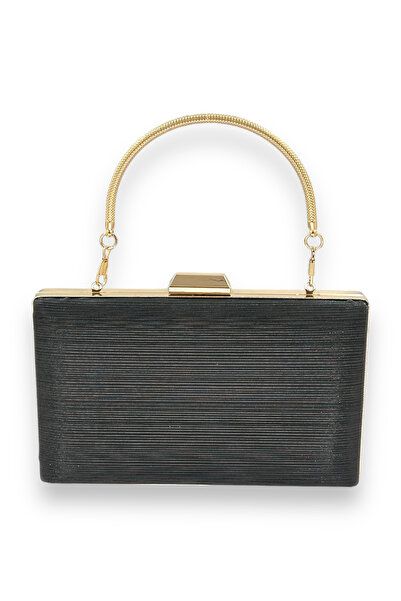 MidStore اللون الأسود المستوردة نمط الليزر المشارب مقبض معدني فستان سهرة مساء...