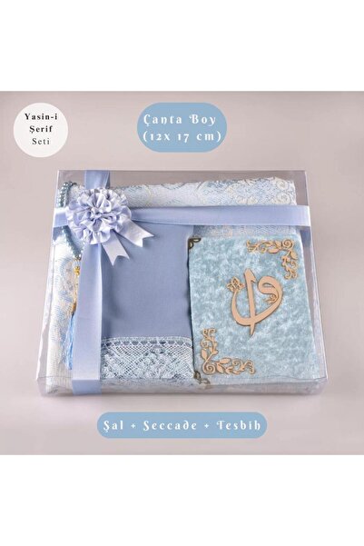 Hayrat Neşriyat Şal + Seccade + Tesbih + Yasin Hediye Seti (Çanta Boy, ElifVa...