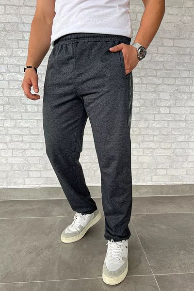 MİSHAR İTALİA Ανδρικά φούτερ με στάμπα Anthracite Plus Size