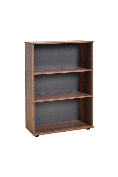 Adore Mobilya Rio 3 Raflı Kitaplık-koyu Ceviz(OSLO CEVİZ) 72x109x34 Cm (GXYXD)