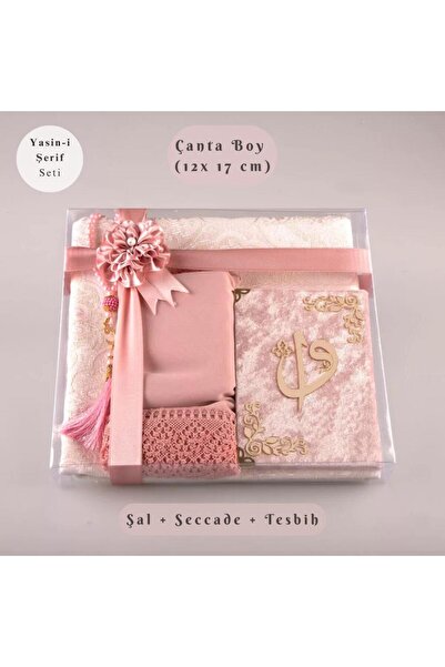 Hayrat Neşriyat Şal + Seccade + Tesbih + Yasin Hediye Seti (Çanta Boy, ElifVa...