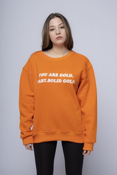 CC STORE You Are Gold Baby Oversize Unisex φούτερ με λαιμόκοψη