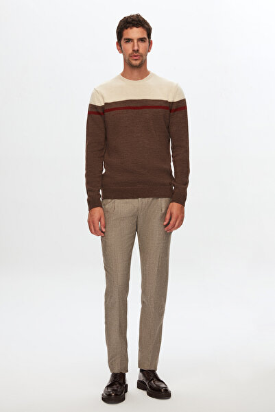 Damat Claret Red Wool Acrylic Blended Sweater