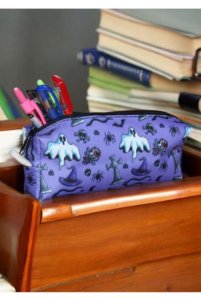 Nostaljik Lezzetler Halloween Ghost Themed Sweet Pencil Holder - School Pencil Holder - Makeup Bag