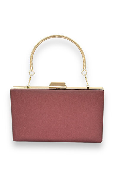 Wedding Fashion حقيبة سهرة من الساتان باللون العنابي غير اللامع - غير قابلة للخدش، غير قابلة للبصمة، حقيبة سهرة، حقيبة يد لحفلات الزفاف