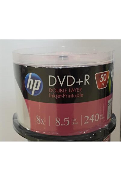 Universal HP DVD+R DL 8.5GB قابل للطباعة 50 علبة كيك