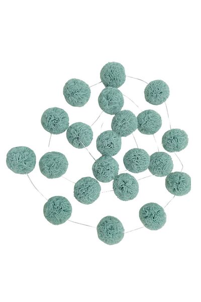 PAMUKA Tulle Mini Pompom Banner Sage Green