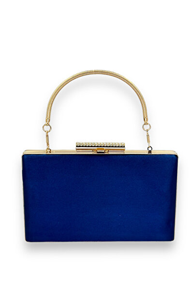 Wedding Fashion Clutch de absolvire de mireasa din satin Henna - culoare bleu...