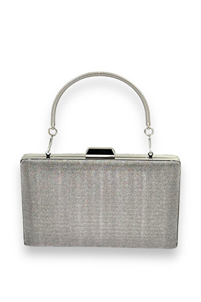 Wedding Fashion Geantă de rochie de seară din metal cu sclipici cu model lase...