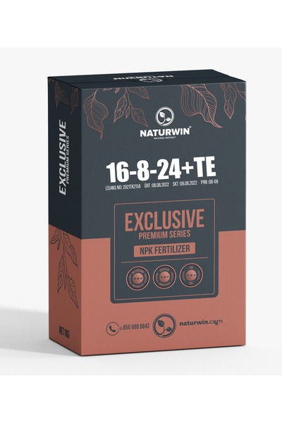 Naturwin Exclusive 16-8-24+TE Özel Seri Sıfır Klor Enzimli NPK Gübresi 1 KG