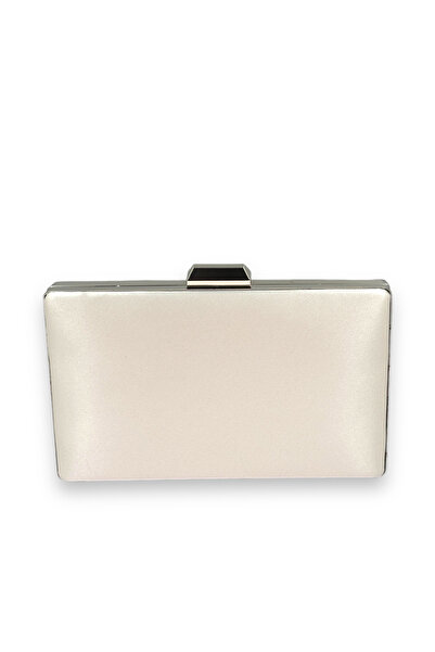 Generic Brand Ecru Color Satin Bag Evening Dress Bag Evening Dress Bag Silver...