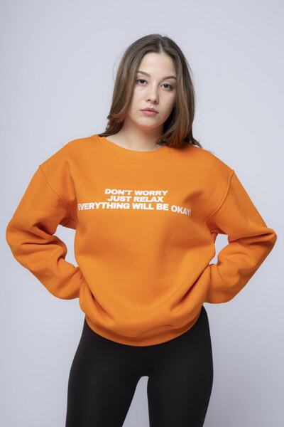 CC STORE Φούτερ Cc Don't Worry Oversize Unisex Crew Neck