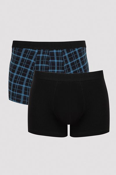 Penti Black Dark Plaid 2 Pack Boxers