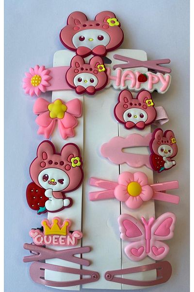 Nehir Pink Silicone Baby Girl and Child Buckle Set