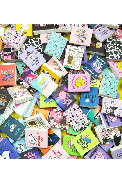 hediyeofisi 3-Piece Tiny Notebook 5X4 cm 120 Pages