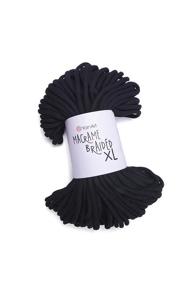 Yarnart Κορδόνι Macrame Black-750 - MACRAME BRAIDED XL