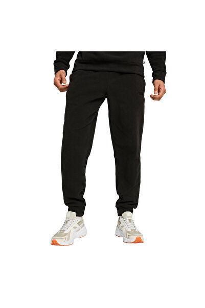 Puma Essentials Elevated Ανδρικό Μαύρο Παντελόνι Φόρμας Casual 68189401