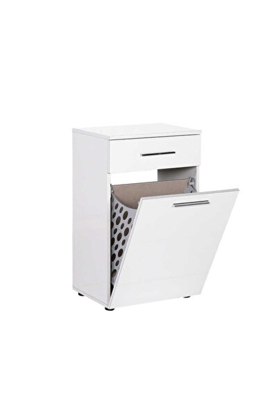 Adore Mobilya Adore Diamond Çamaşır Sepetli Ve Çekmeceli Çok Amaçlı Dolap Mdl-511-pb-1 Lake Beyaz