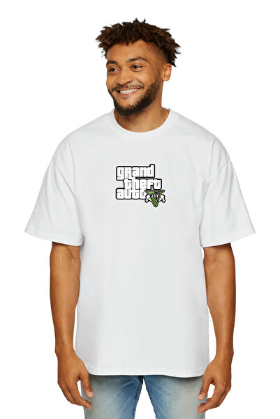 CC STORE GTA 5 - GTA V Tricou Oversize Imprimat Negru - Alb